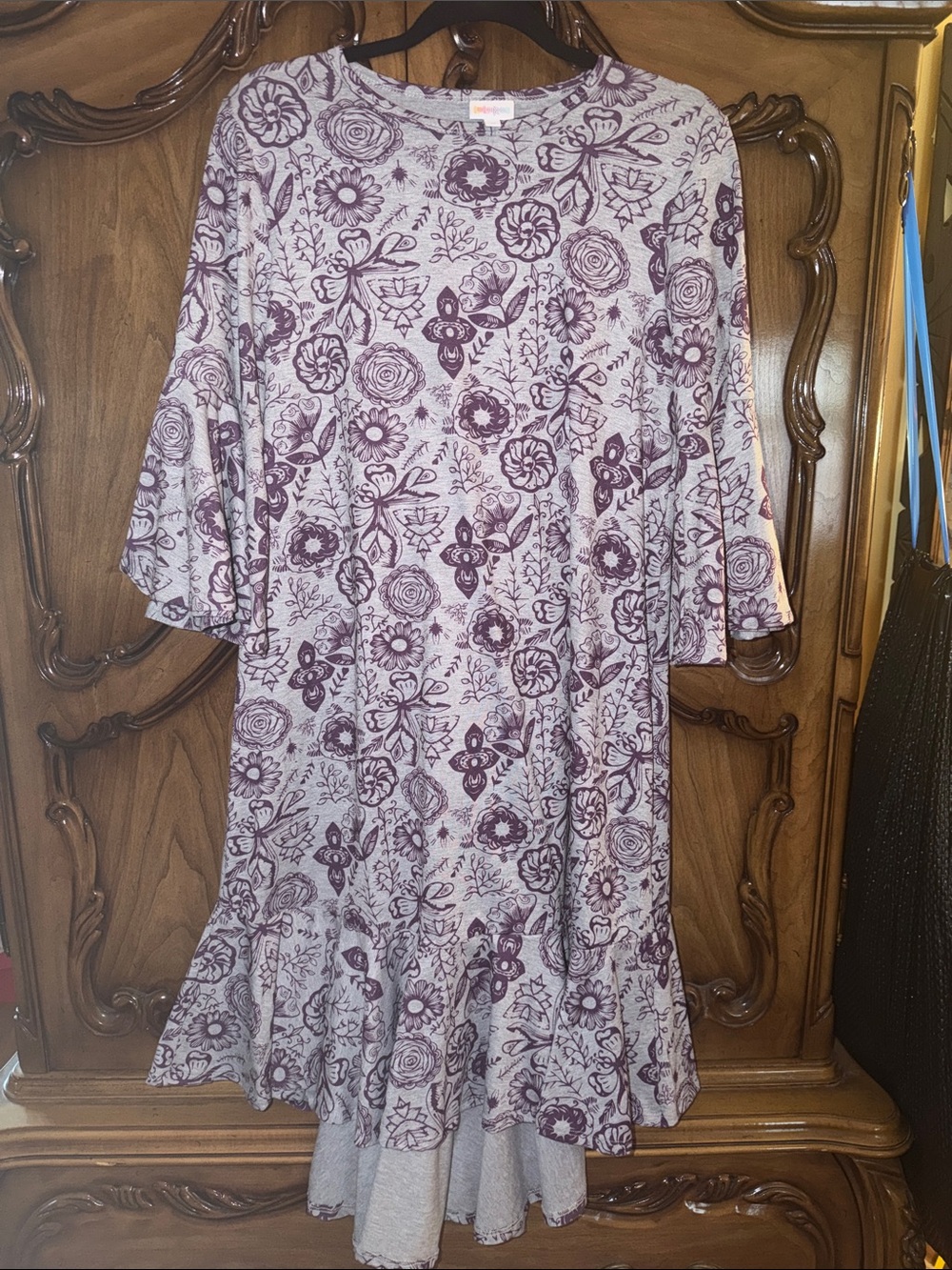 New Lularoe mediumWomen's Floral Swing Dress in Purple